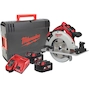 MILWAUKEE M18 BLCS66-502X koolborstelloze accu-cirkelzaag voor hout en kunststof 66mm 190mm in HD Box (2x 5,0Ah accu + lader) - 4933464590
