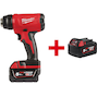 MILWAUKEE M18 BHG-502C cordless hot air gun in transport case (2x 5.0Ah battery + charger) - 4933459772