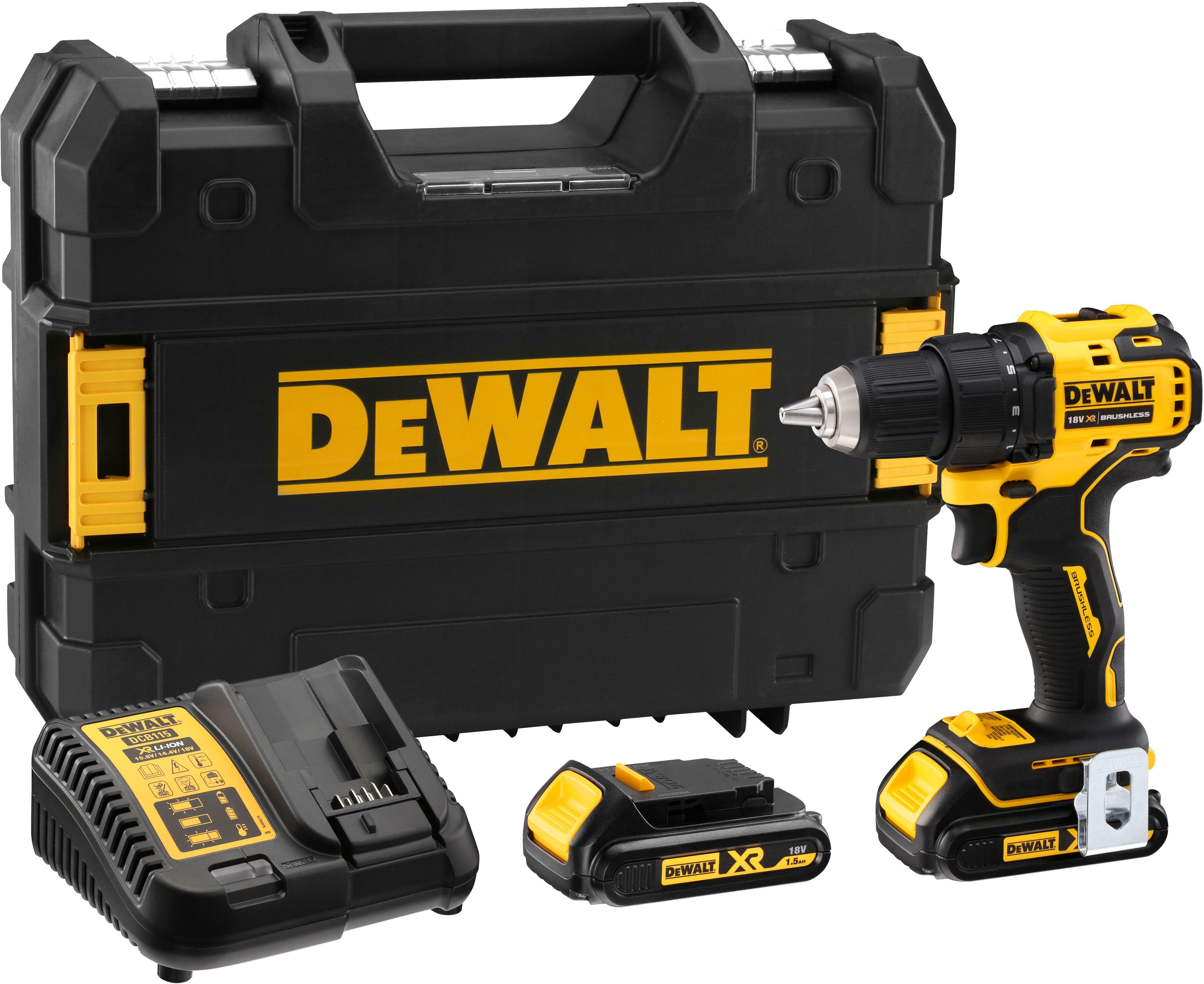 DEWALT DCD708S2T-QW 18V XR Brushless compact cordless drill driver in TSTAK  (2x battery charger)