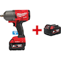 MILWAUKEE M18 ONEFHIWF12-502X Clé à chocs sans fil FUEL ONE-KEY 1/2" avec bague de frottement en HD Box (2x batterie 5Ah + chargeur) - 4933459727
