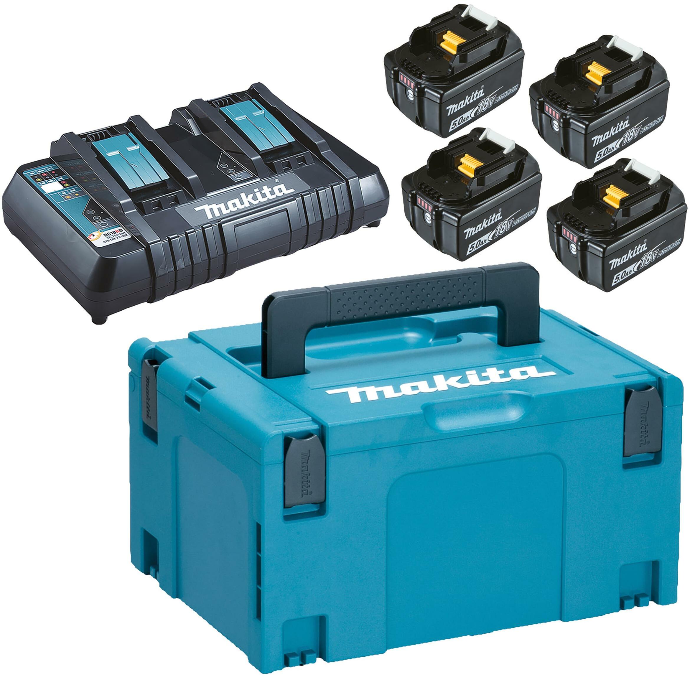 MAKITA 197626-8 battery charging set (4x 18V 5.0Ah battery + quick