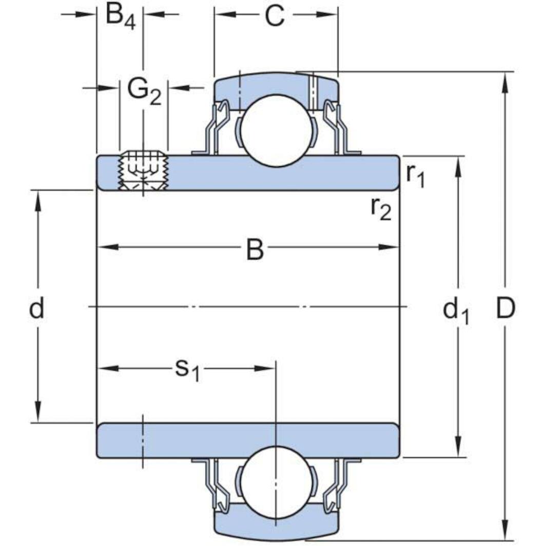 SKF YAR 212-2F/VA201 high-temperature insert bearing with adjusting ...