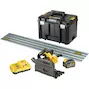 DEWALT DCS520T2R-QW 54V XR FLEXVOLT cordless plunge-cut saw 59mm 165mm in TSTAK with guide rail (2x 6.0Ah battery + charger)