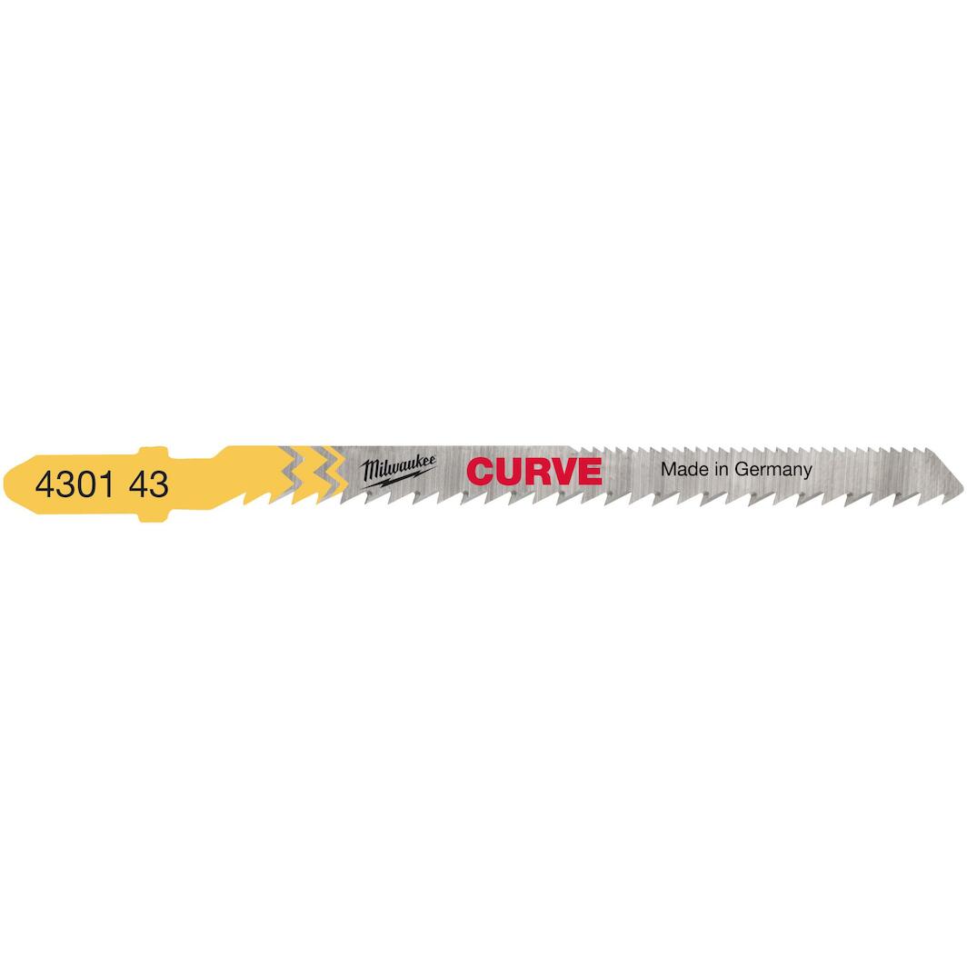 Bends Blade MILWAUKEE 4932430143 jigsaw blade for bends 75 x 2.5 mm (5 pcs) | Klium.com