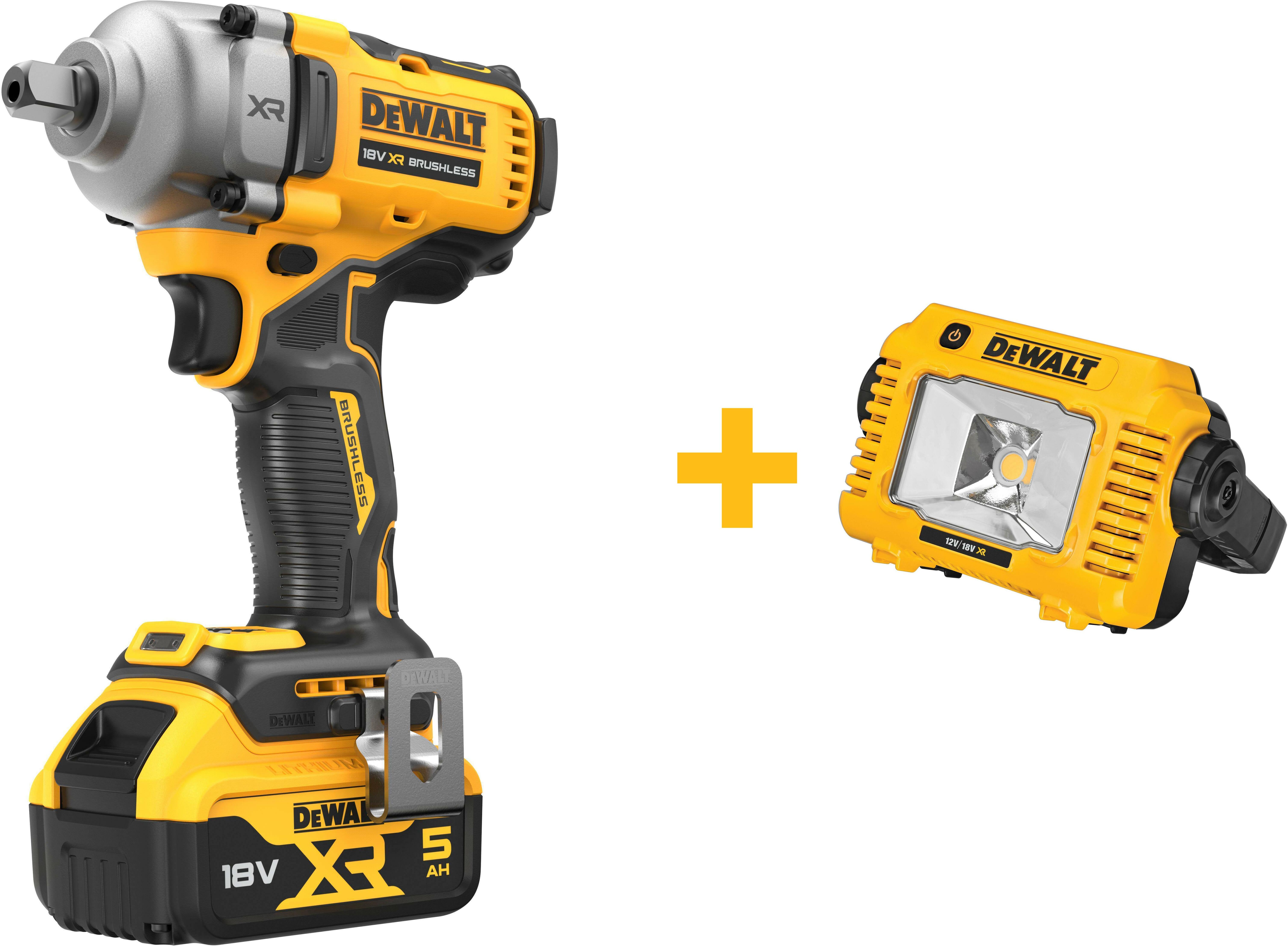 DEWALT DCF892P2T-QW Clé à chocs sans balais 18V XR 1/2" avec connecteur à broches dans une mallette TSTAK (2x batterie 5.0Ah + chargeur)