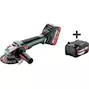 METABO WB 18 LT BL 11-125 Quick meuleuse d'angle dans la metaBOX 165 L (2x 5,5Ah batterie + chargeur) - 613054660