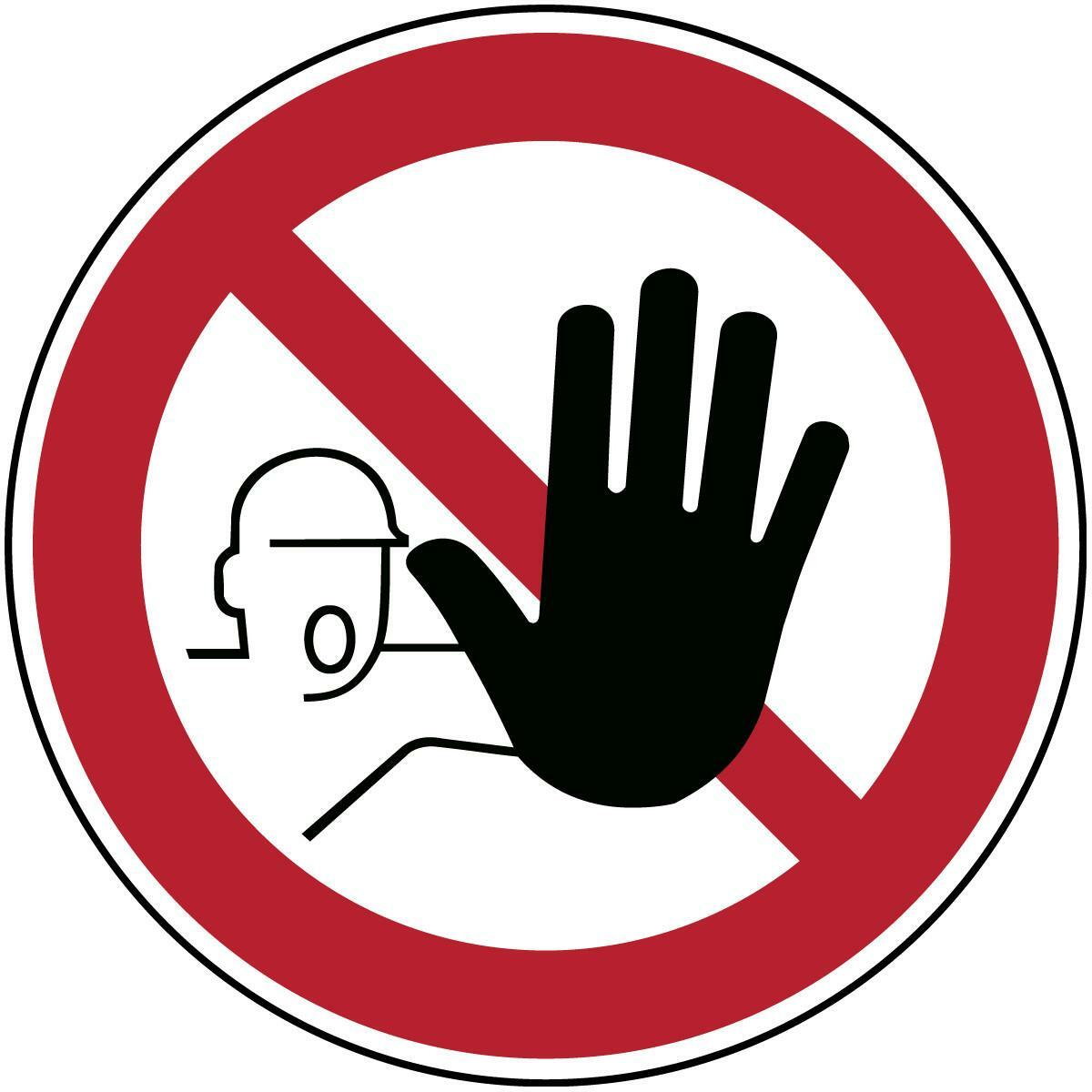 BRADY 255016 prohibition pictogram - unauthorised access, 200 mm | Klium