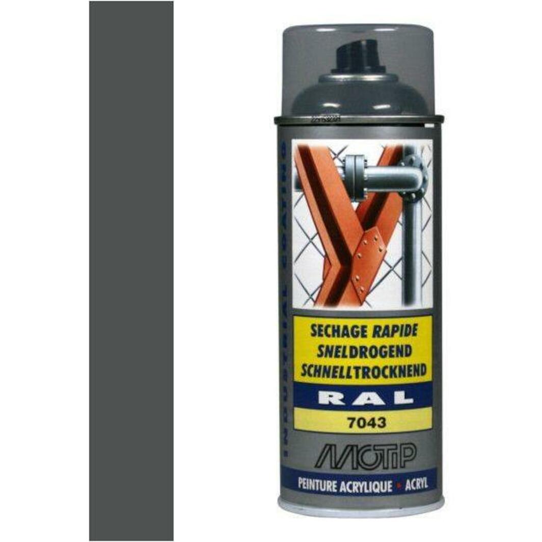 MOTIP 07027 quick-drying spray paint RAL 7043 traffic grey 400 ml ...