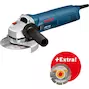 BOSCH GWS 1400 haakse slijper 125mm + diamantschijf in opbergkoffer - 0601824900
