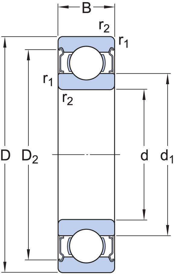 Roulement à Billes SKF Explorer 6204-2Z - Dimensions 20x47x14 Mm - Pour Lave-linge - Neuf