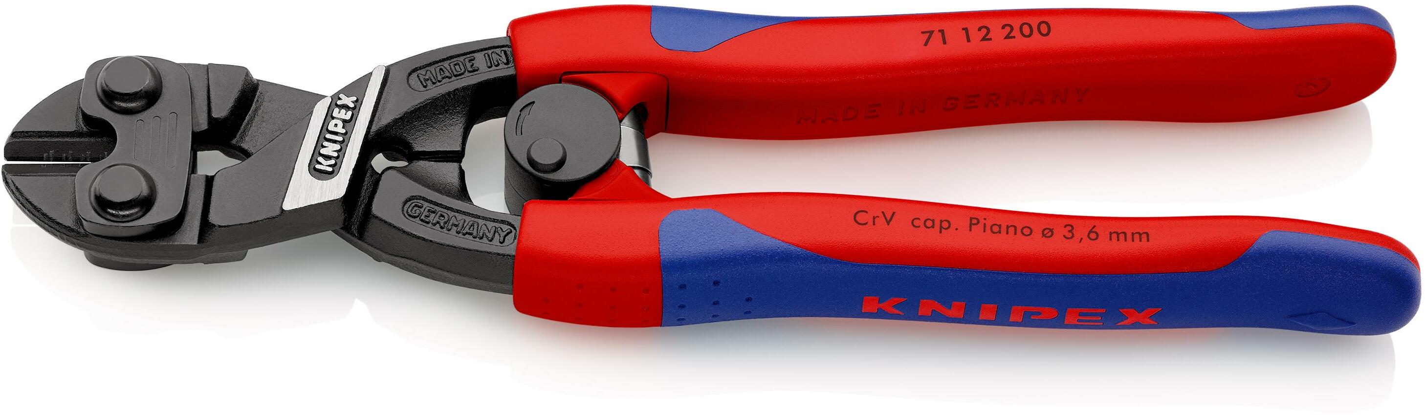 KNIPEX 71 12 200 CoBolt compact bolt cutters with slim multi-component ...