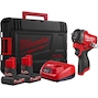 MILWAUKEE M12 FCIWF38G3-502X FUEL compacte accu-slagmoersleutel 3/8" met frictiering in HD Box (2x 5,0Ah accu + lader) - 4933493452