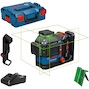 BOSCH GLL 18V-120-33 CG cordless cross line laser 3x360° green in L-BOXX 136 (1x 4.0Ah battery + charger) - 0601065100