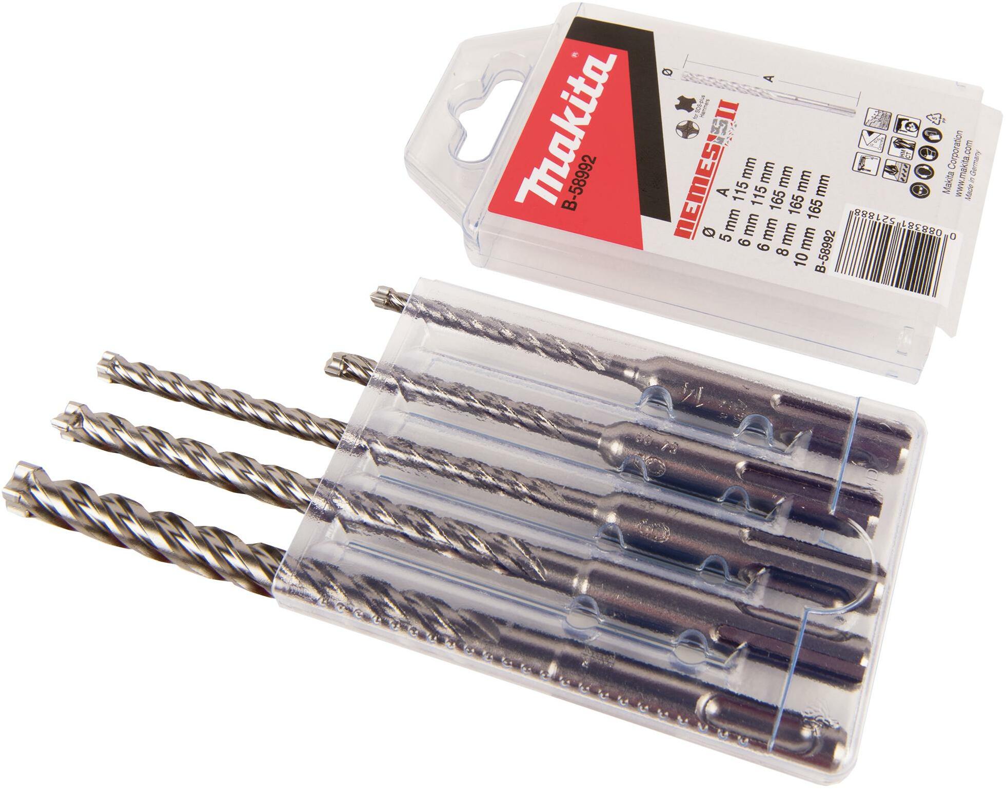 Makita 5 Piece - SDS-Plus Drill Bit Set For SDS Rotary