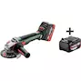 METABO WVB 18 LT BL 11-125 Quick meuleuse d'angle dans la metaBOX 165 L (2x 5,5Ah batterie + chargeur) - 613057660