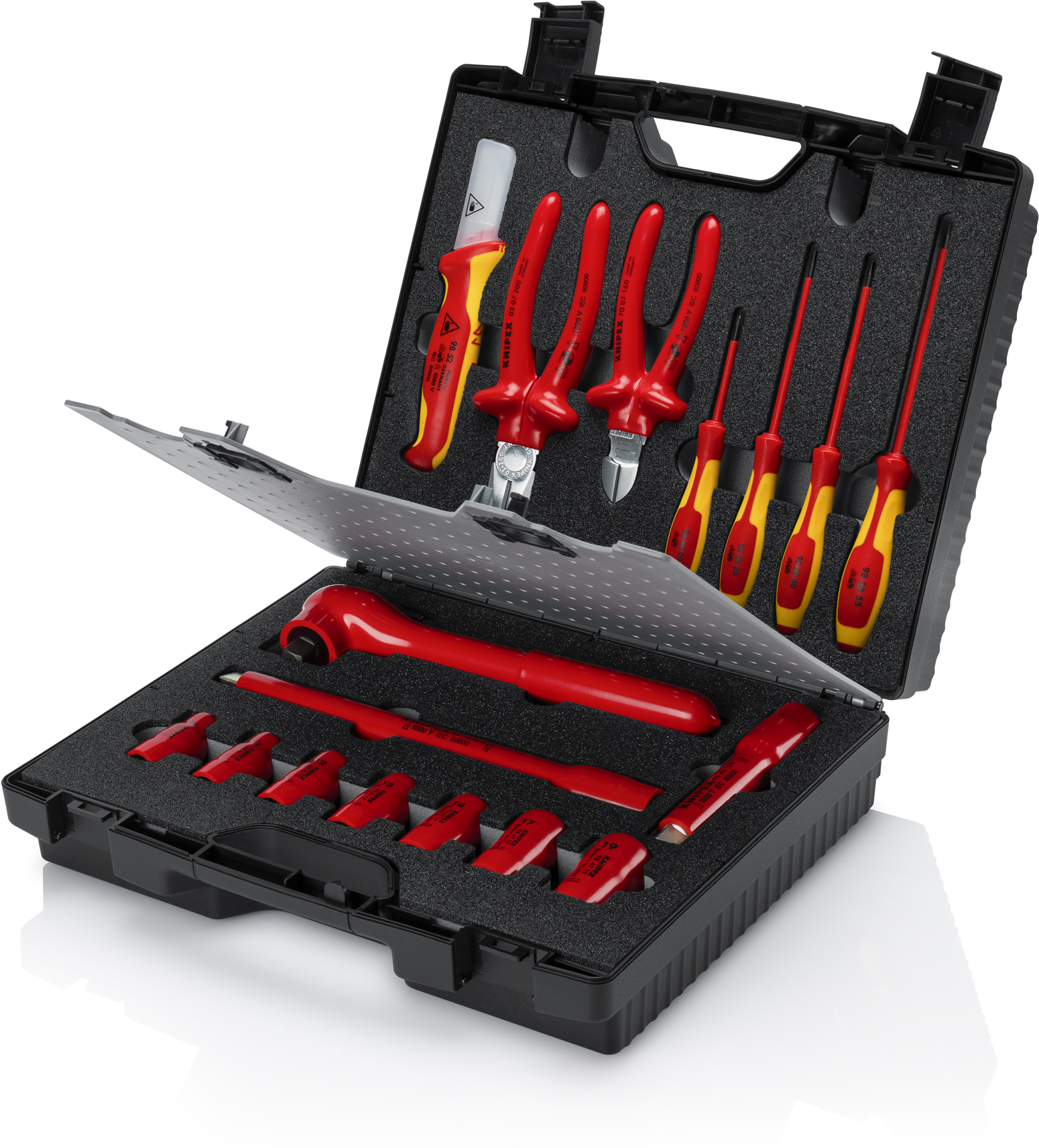KNIPEX 98 99 11 compact tool case with insulated tools for work on ...