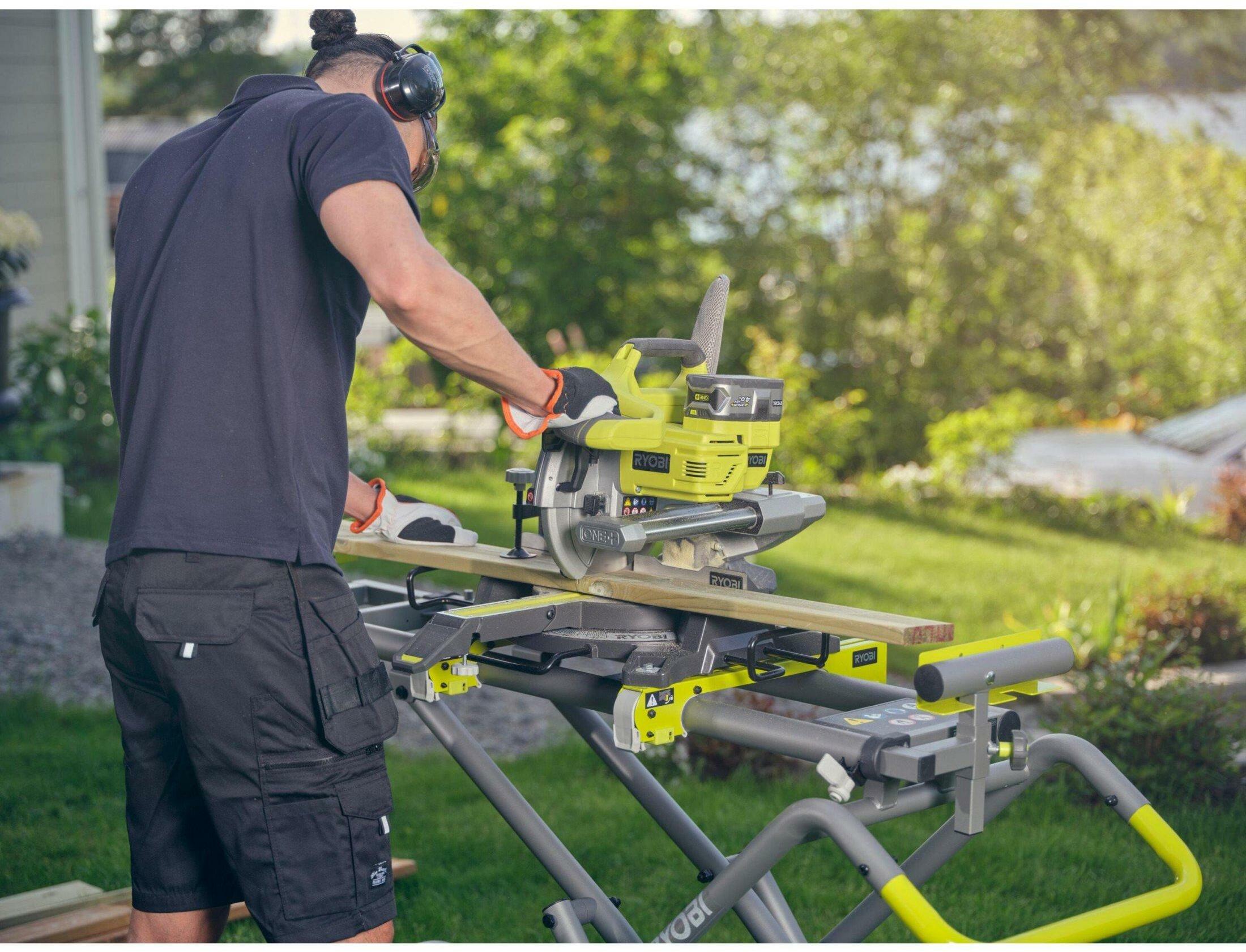 Ryobi miter saw stand green discount