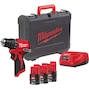 MILWAUKEE M12 BLDDRC-203C cordless drill driver 40Nm in case (3x 2.0Ah battery + charger) - 4933499685
