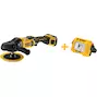 DEWALT DCM849P2-QW 18V XR Brushless angle cordless polisher 125-180mm in carrying case (2x 5.0Ah battery + charger)
