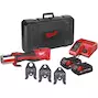 MILWAUKEE M18 BLHPT-202C TH-SET FORCE LOGIC Brushless cordless press tool + 3 TH profile jaws in case (2x 2.0Ah battery + charger) - 4933451135