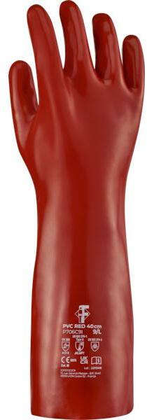FIRST P706C9I PVC glove for chemical protection, red, 1 pair - 71464636 ...