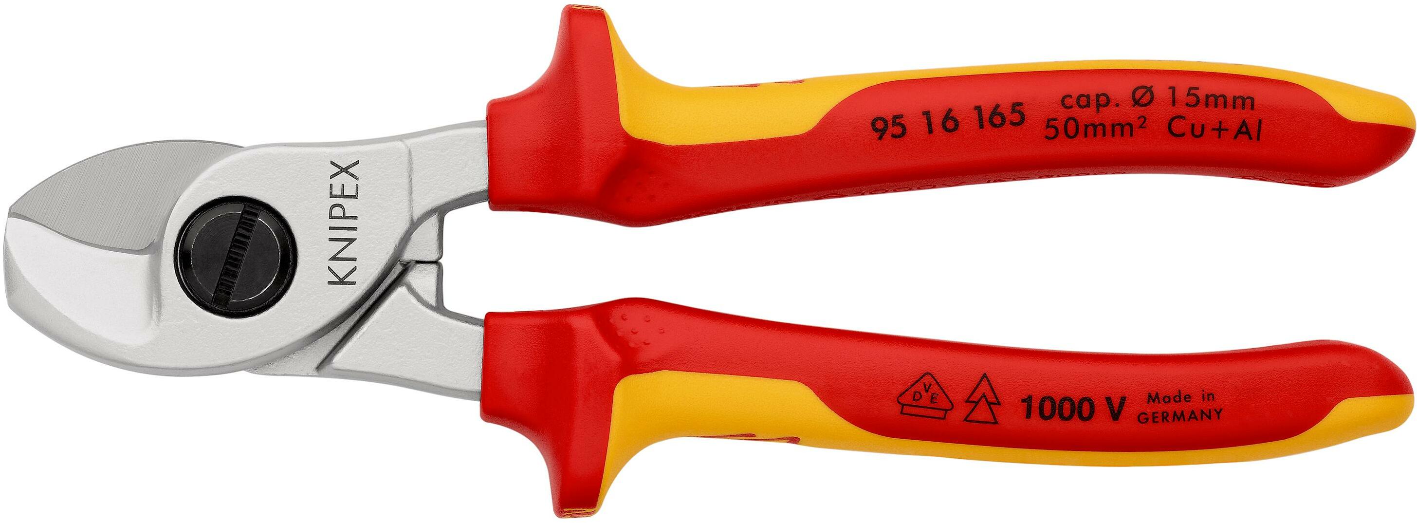 Knipex-95 16 165 T Bk Kabelschaar Verchroomd, Handgrepen Geïsoleerd Met Multi-Co