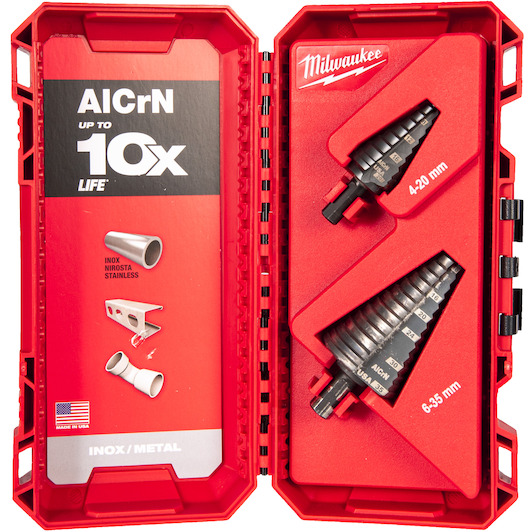MILWAUKEE 48899398 step drill set Cobalt AlCrN 2-piece | Klium