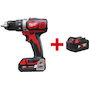 MILWAUKEE M18 BDD-202C perceuse sans fil compacte dans une mallette de transport (2x 2.0Ah batterie + chargeur) - 4933443555