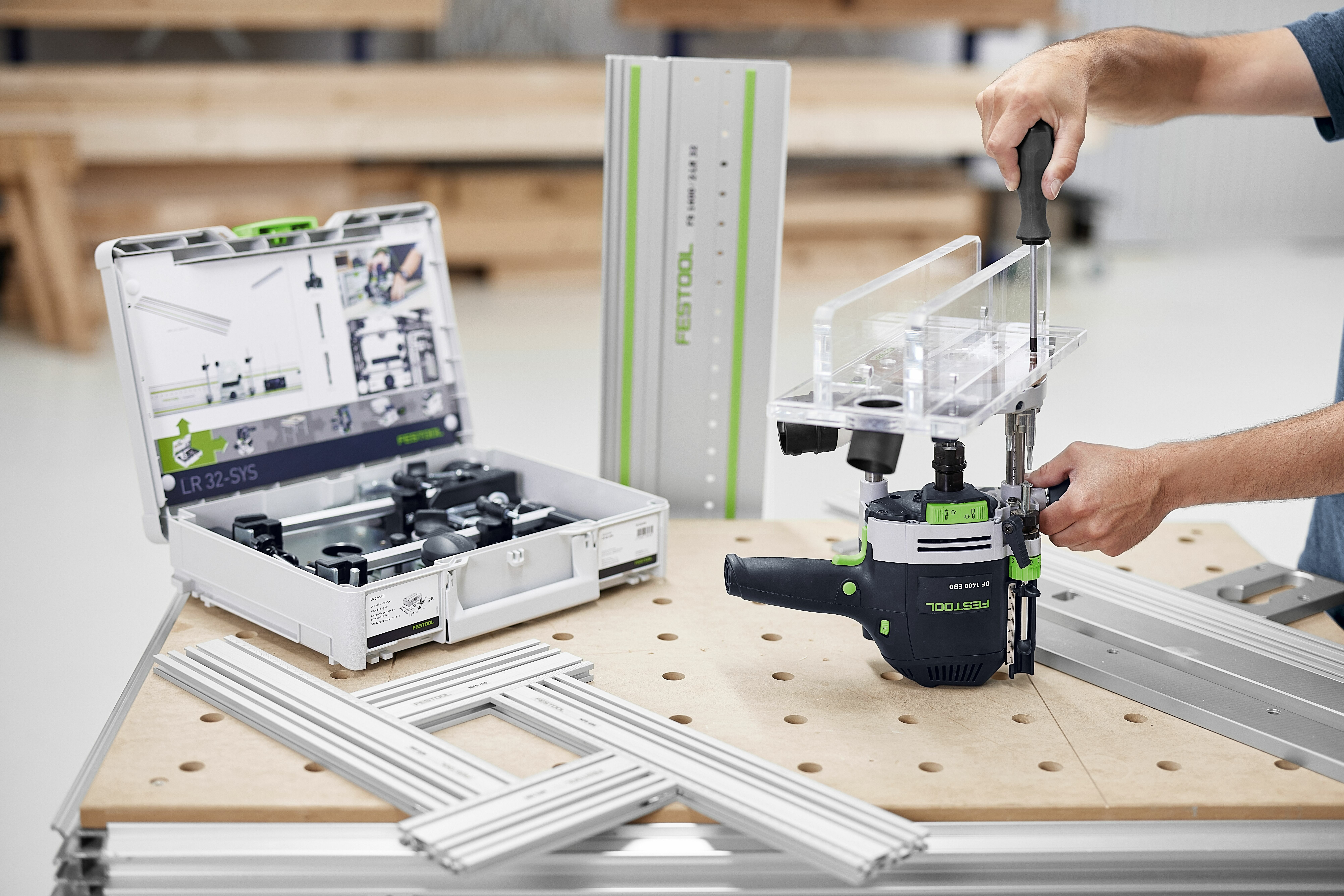 FESTOOL LR 32 SYS Hole drilling set for OF 900 OF 1000 OF 1010 OF 1010 R OF 1400 576799 Klium