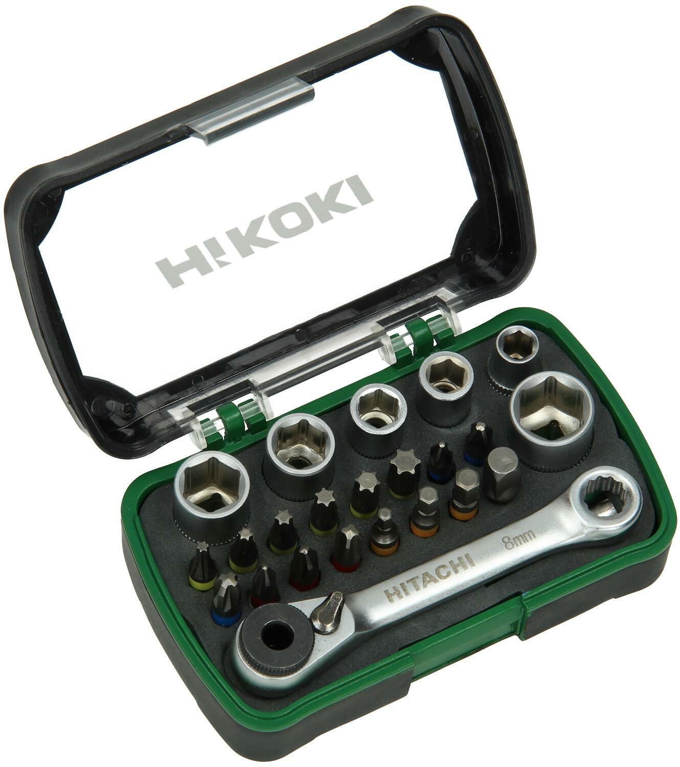 HIKOKI 750362 bit set 24 pieces including caps and ratchet assorted | Klium