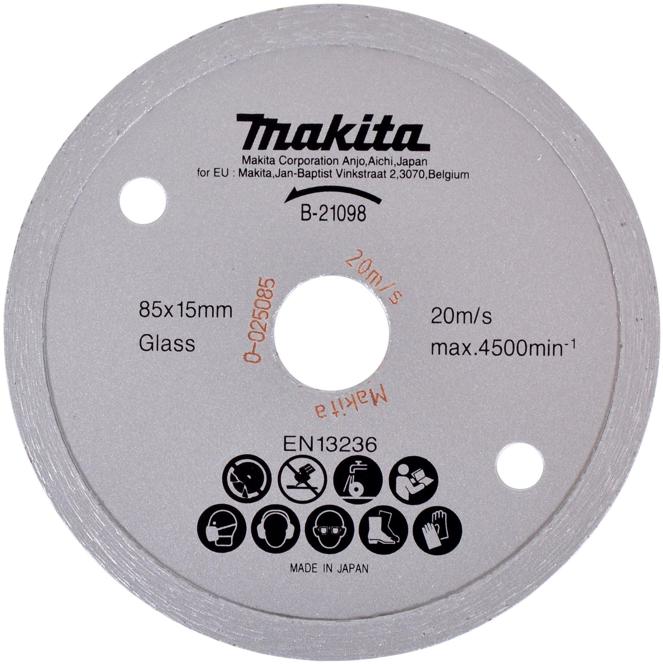 MAKITA B-21098 Full-band diamond blade glass 85mm | Klium