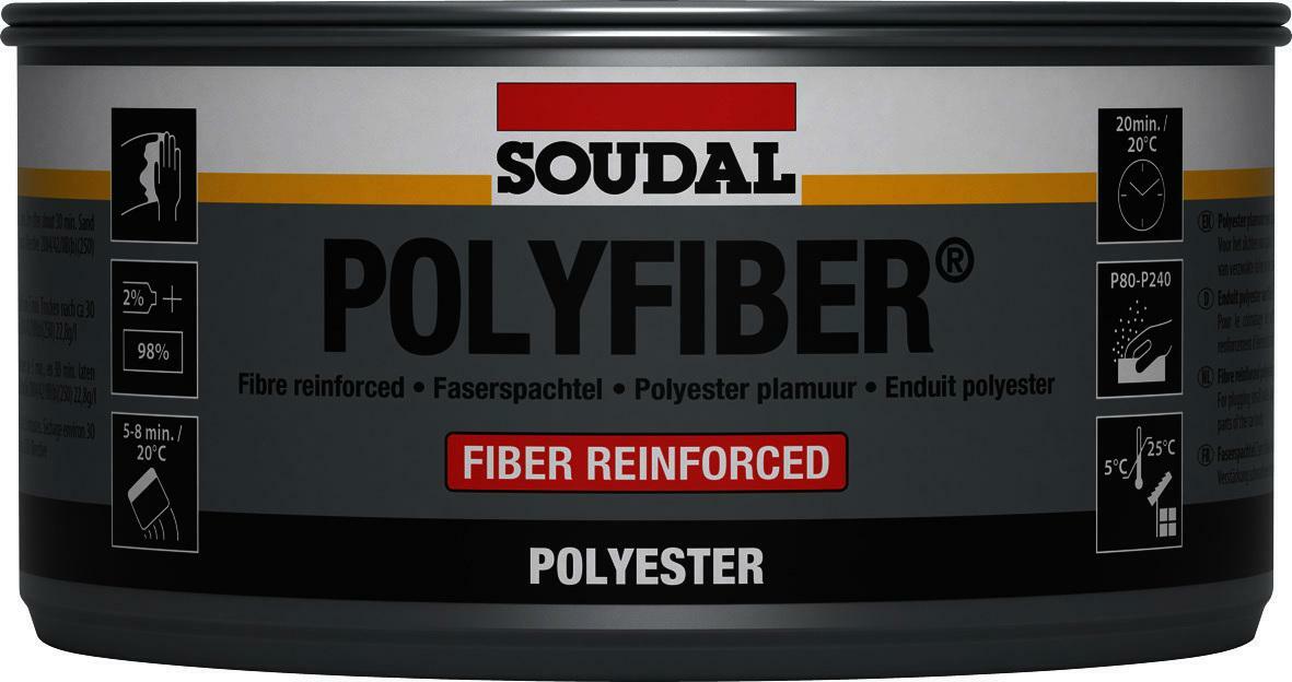 SOUDAL 103433 Polyfibre polyester putty for bodywork (1kg) | Klium.com