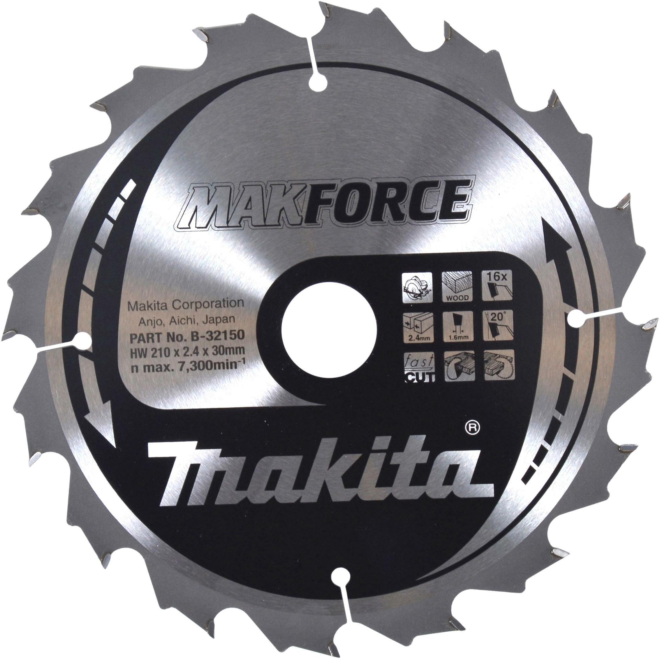 MAKITA B-32150 saw blade MAKFORCE 210x30x16T | Klium