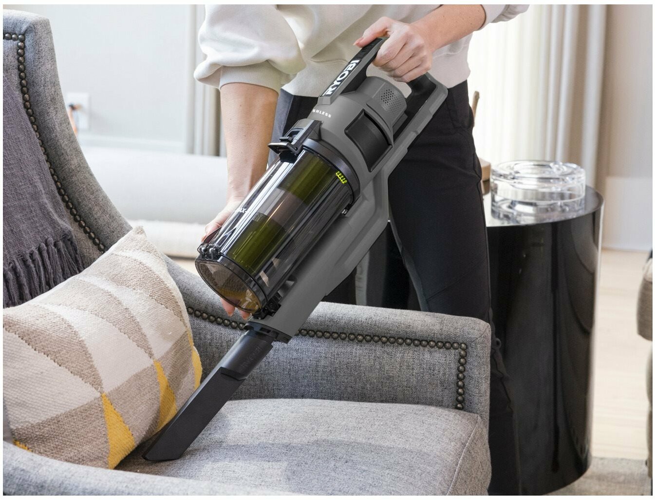 RYOBI RSVS18BL-0 18V ONE+ Brushless cordless stick hoover silver (without  battery and charger) 5133006507