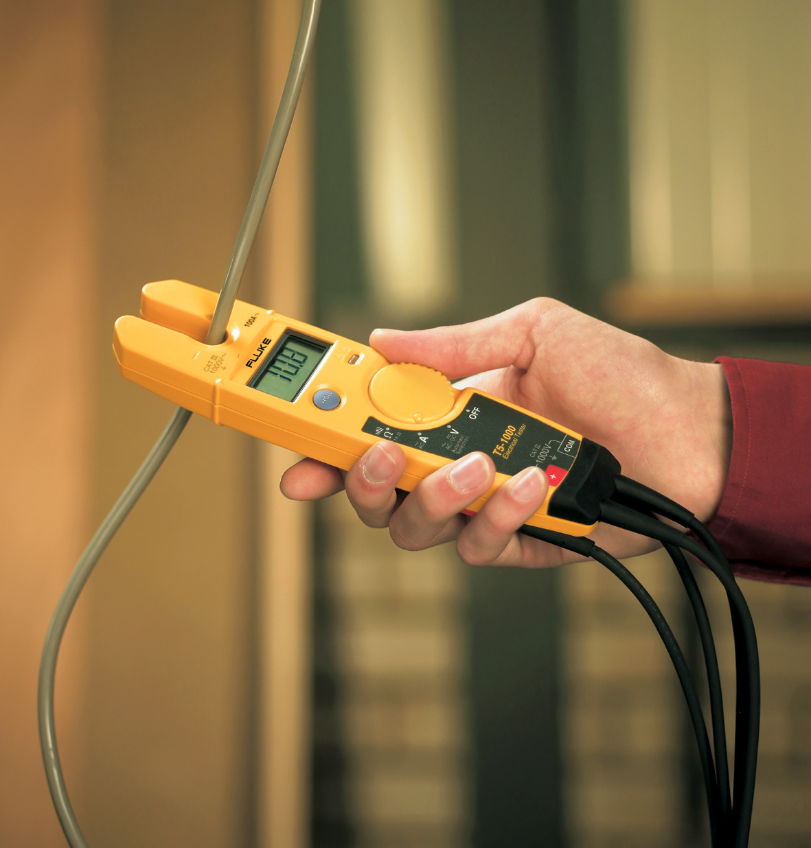Multimètre Testeur Fluke T5-1000 – Portable, Avec Fils, Mesure 1000V Et 100A AC