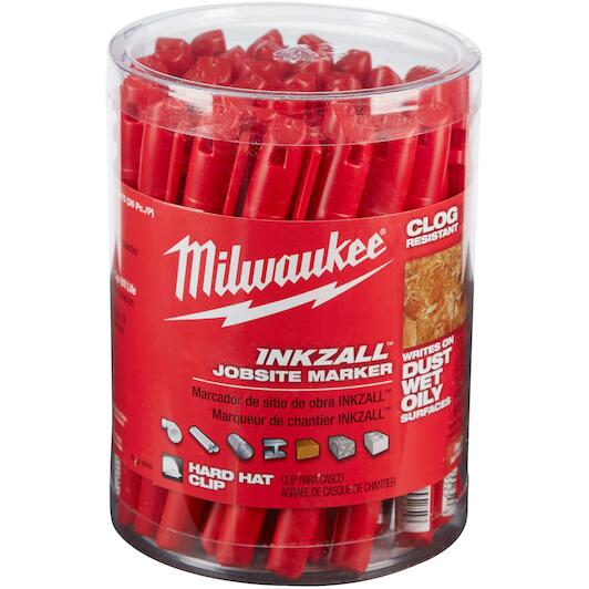 Milwaukee INKZALL™ Red Fine Point Markers (36 Pk) 48223170