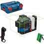 BOSCH GLL 18V-120-33 CG cordless cross line laser 3x360° green in L-BOXX 136 (without battery and charger) - 0601065101