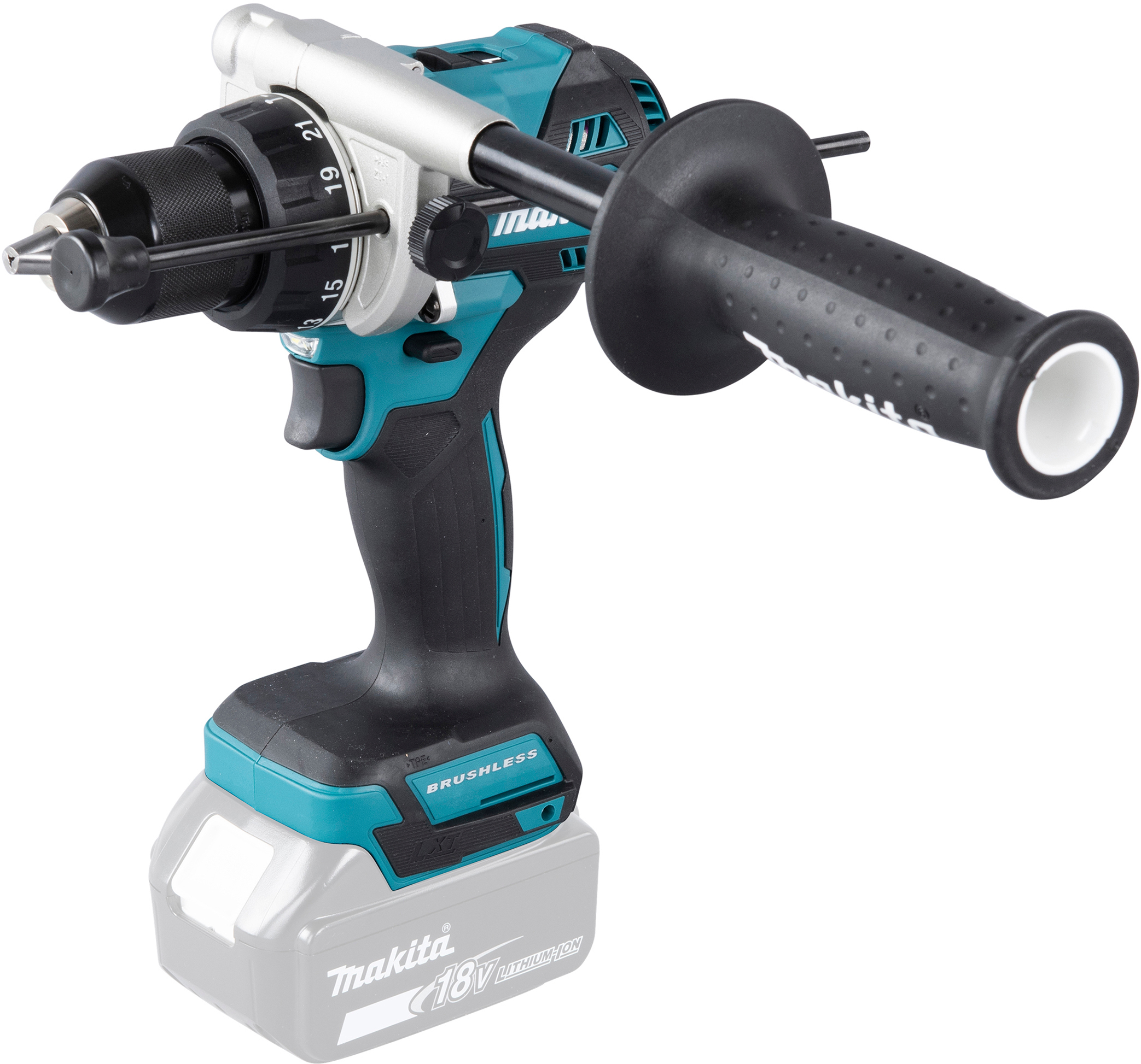 MAKITA DHP486Z 18V LXT cordless hammer drill in cardboard box