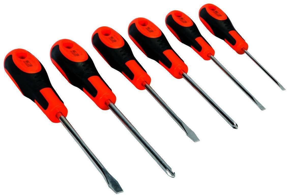 BAHCO 606-6 screwdriver set with rubber grip, slotted, Phillips - 6 ...