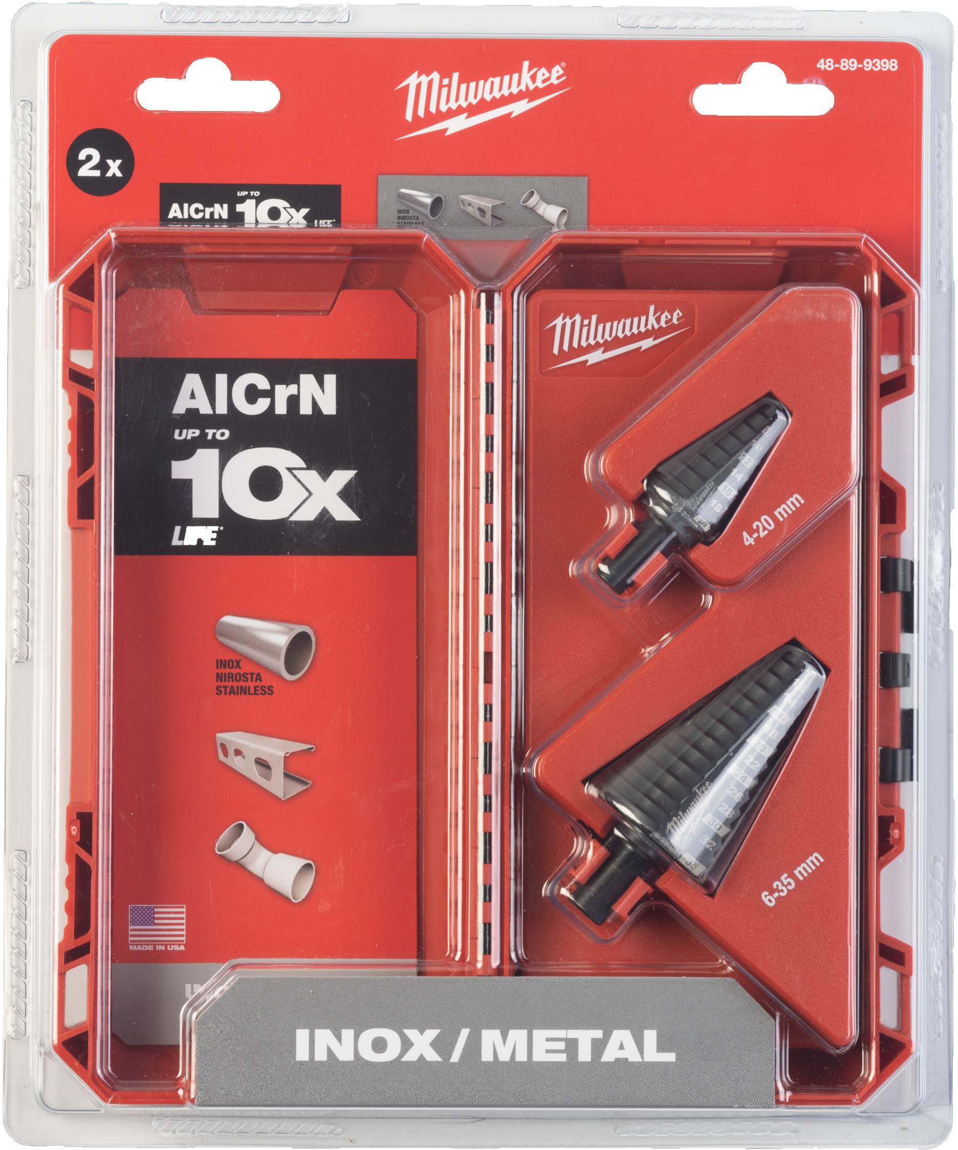 MILWAUKEE 48899398 step drill set Cobalt AlCrN 2-piece | Klium