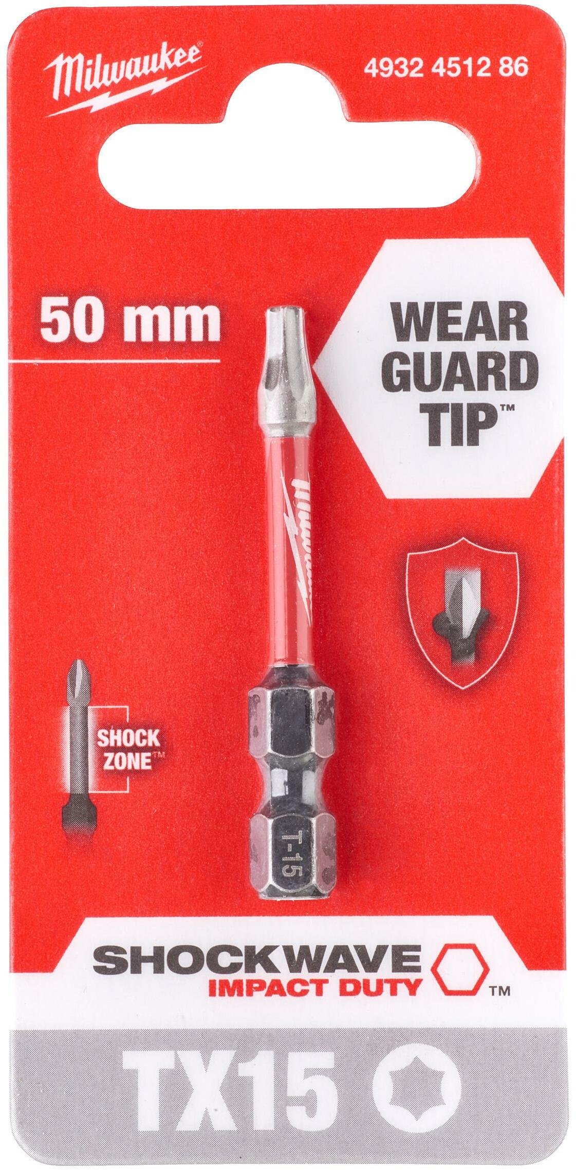 MILWAUKEE 4932451286 SHOCKWAVE IMPACT DUTY screwdriver bit TX15