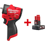 MILWAUKEE M12 FSCIWF14-0 Clé à chocs sans fil FUEL 1/4" avec bague de frottement en boîte carton (sans batterie ni chargeur) - 4933498973