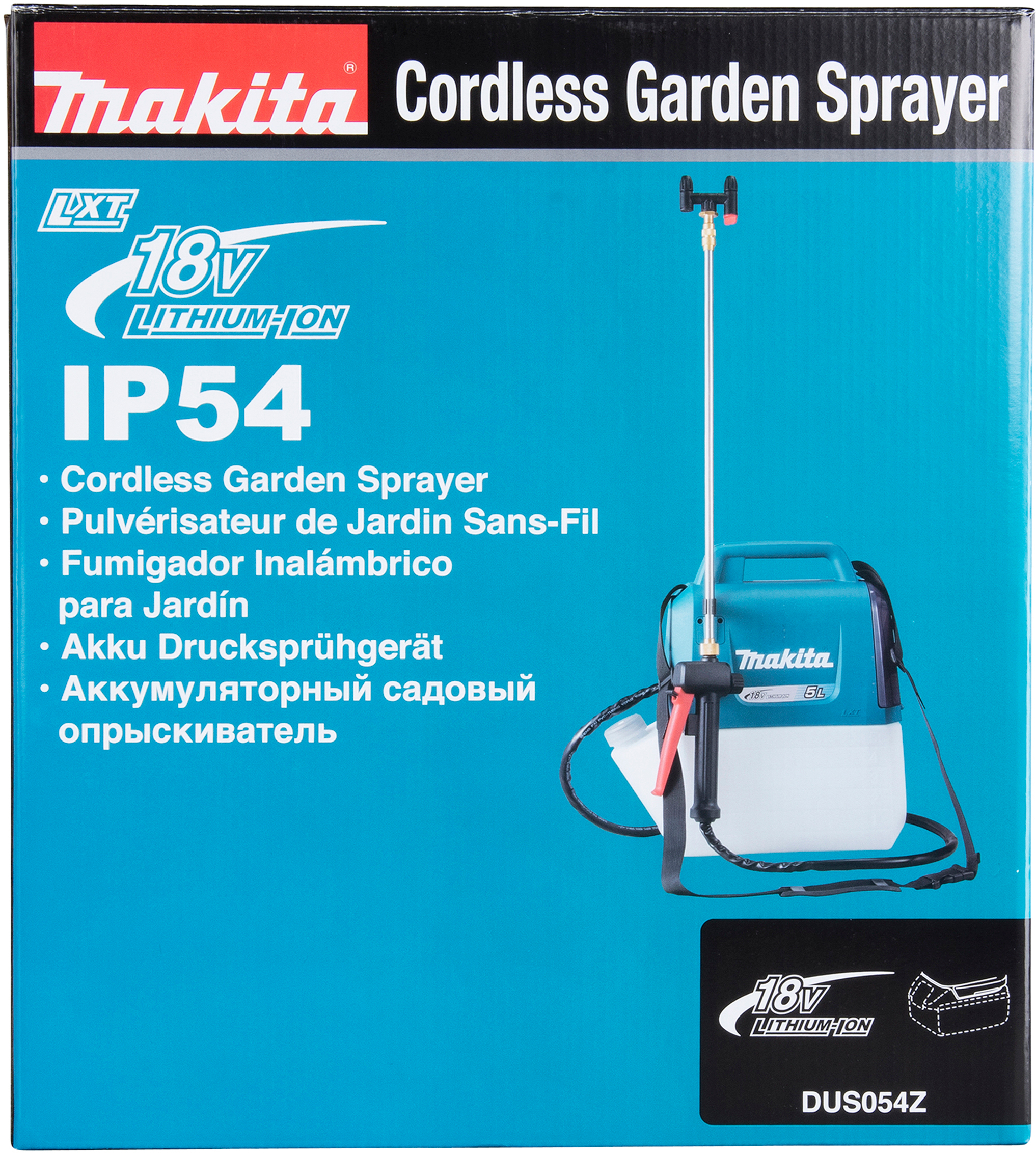 MAKITA DUS054Z 18V LXT shoulder-mounted battery-powered sprayer 5l (without  battery and charger)
