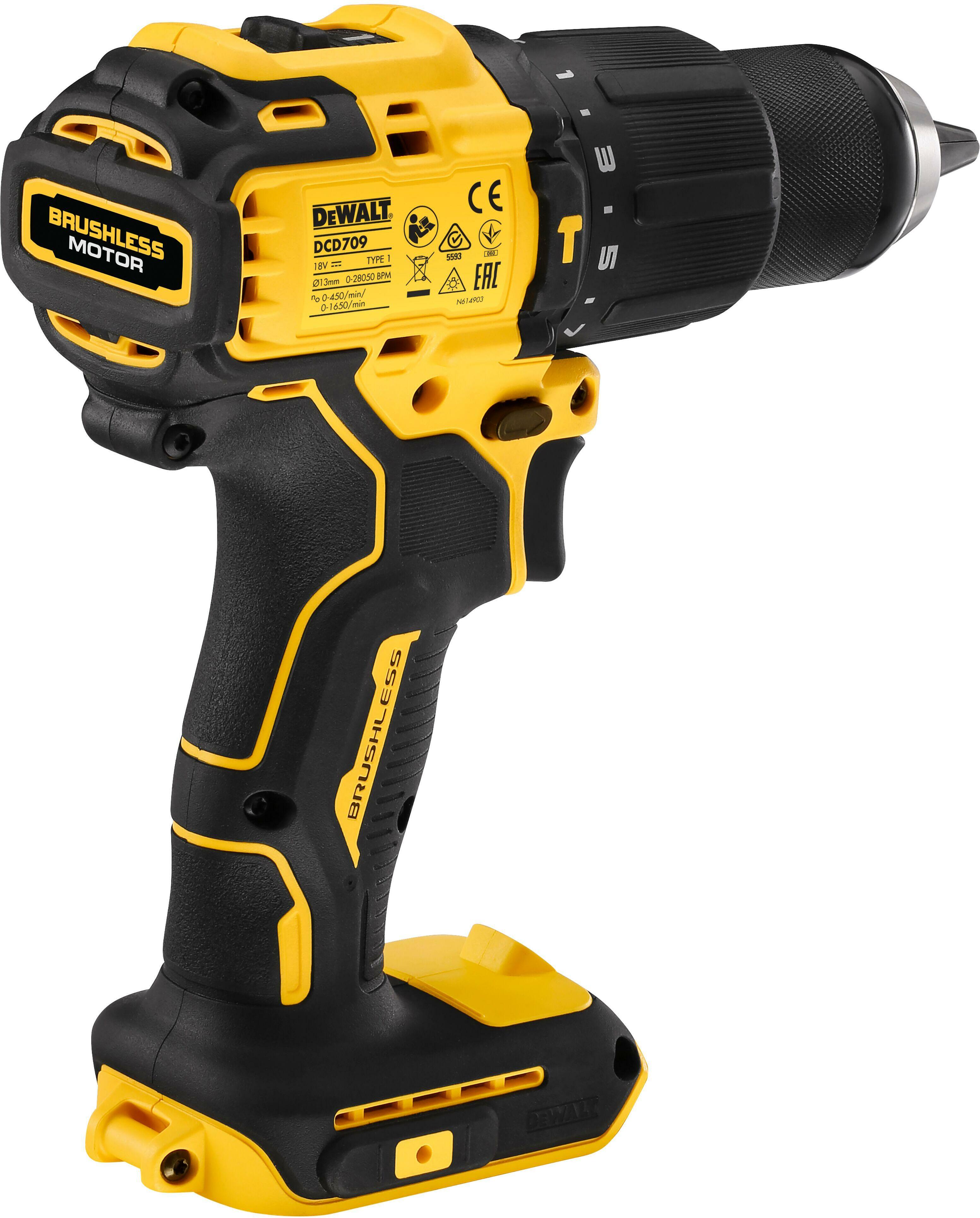 DEWALT DCD709N-XJ 18V XR Brushless compact cordless impact drill (without  battery and charger)