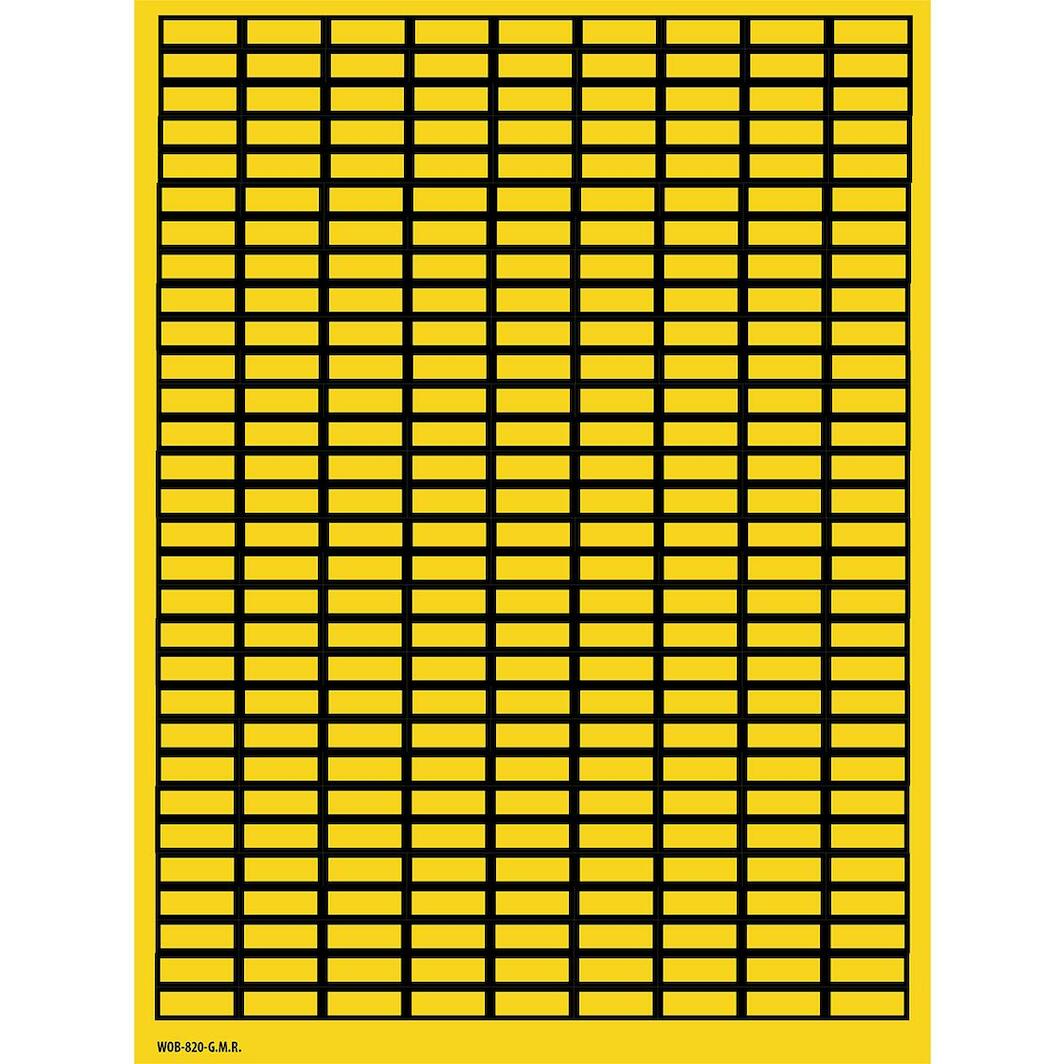 BRADY WOB-820-G.M.R. blank writable labels on sheets (6750 pcs./pack ...