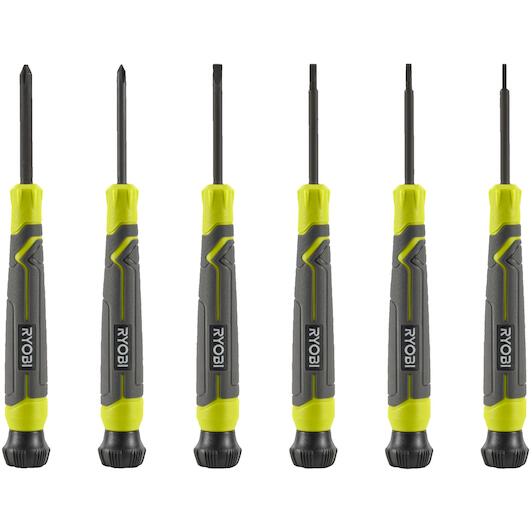 RYOBI RHSDSPC6 magnetic precision screwdriver set (6 pcs
