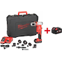 MILWAUKEE M18 HKP-201CA Poinçonneuse hydraulique sans fil FORCE LOGIC en mallette de transport avec jeu de poinçons et matrices (1x batterie 2.0Ah + chargeur) - 4933451204