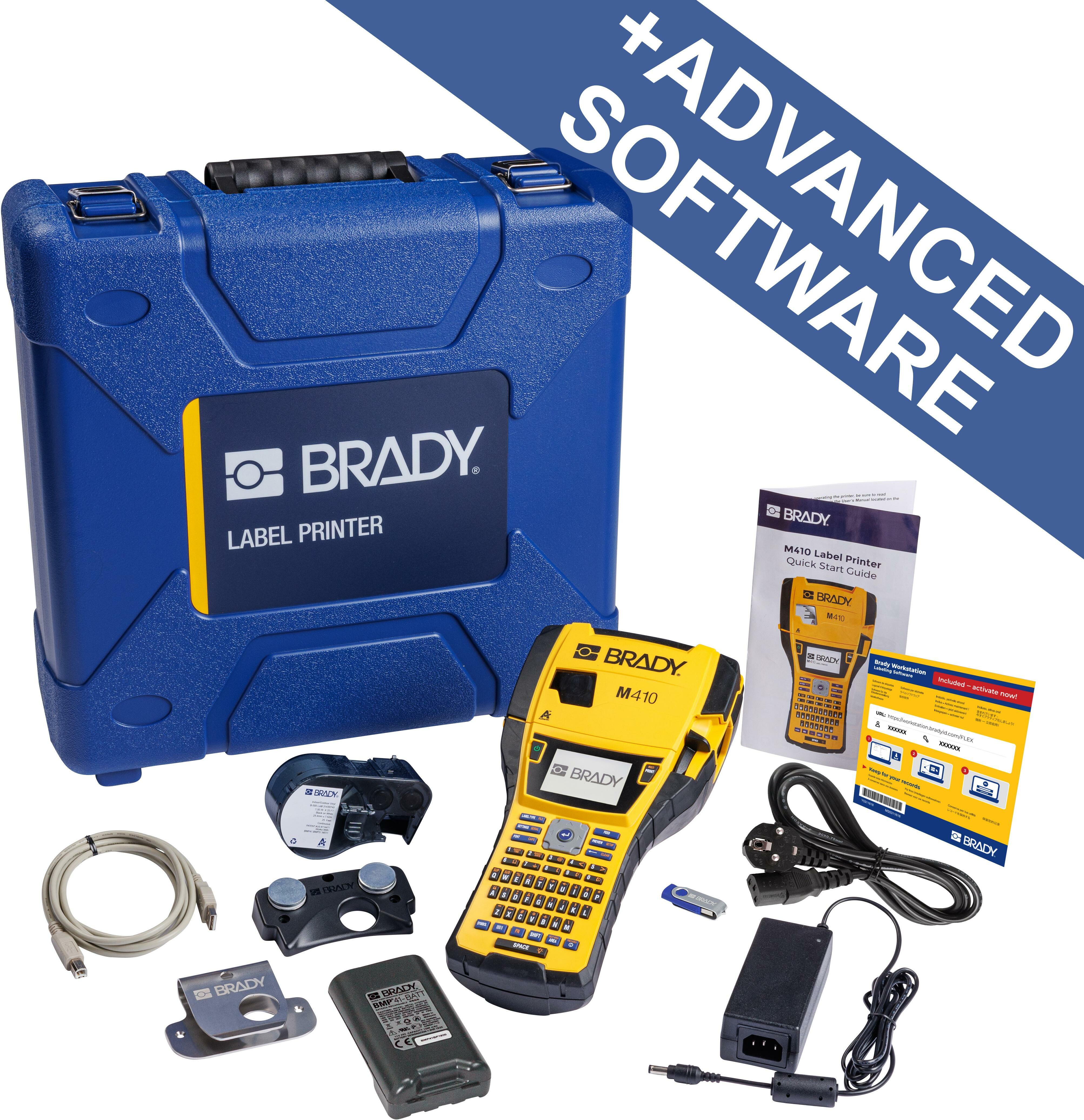 BRADY M410 KIT BWS portable label printer kit + advanced software in ...
