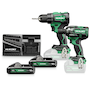 HIKOKI KC18DEWLZ Ensemble de machines sans fil 18V 2 pièces DS18DE + WR18DH (2x batterie 4.0Ah + chargeur)