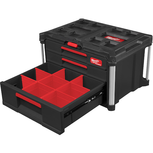 MILWAUKEE 4932493190 PACKOUT tool case with 2+1 drawers | Klium